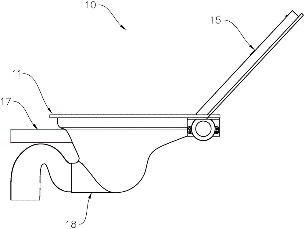 Squatting pan and operating method thereof