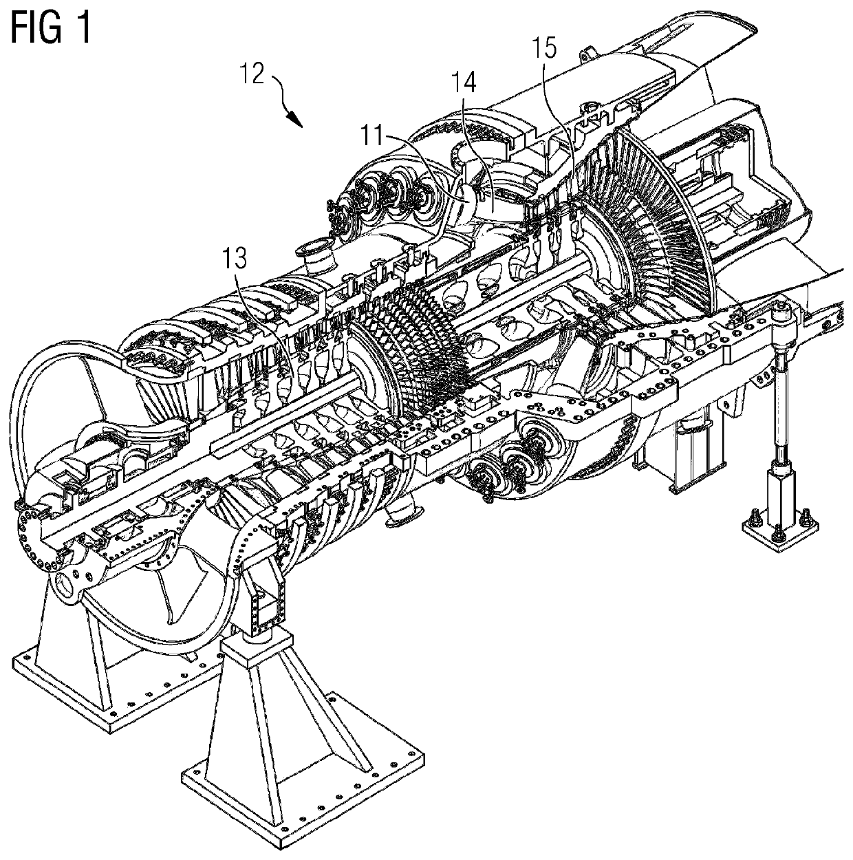 Machine component, particularly a turbomachine component, with cooling features and a method for manufacturing and of operation