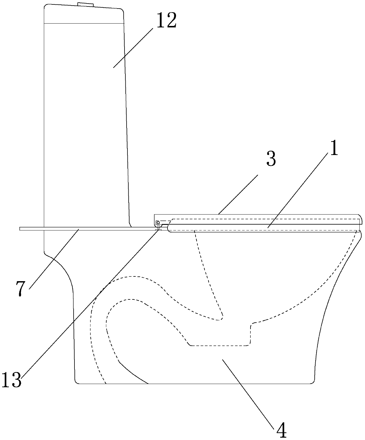 Closestool gasket capable of preventing human excrement and viruses from scattering