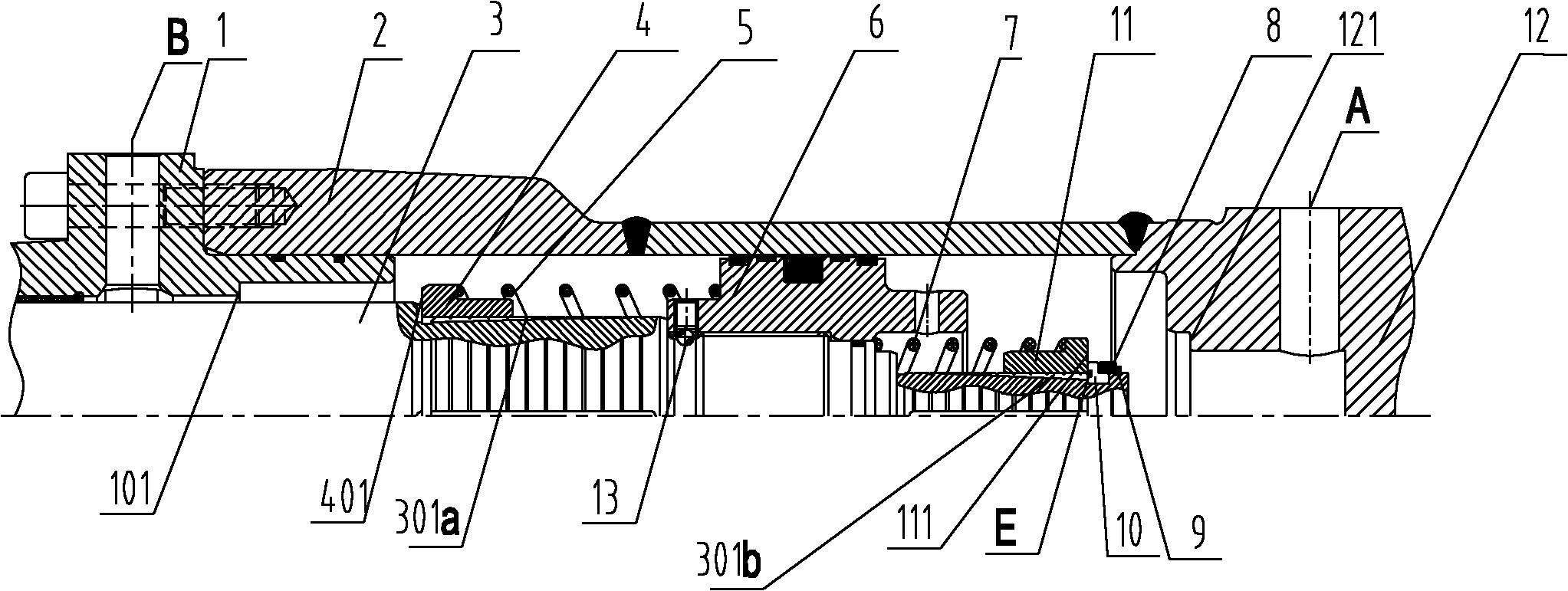 Hydraulic oil cylinder and related devices of hydraulic oil cylinder, and hydraulic buffer system, excavator and concrete pump truck