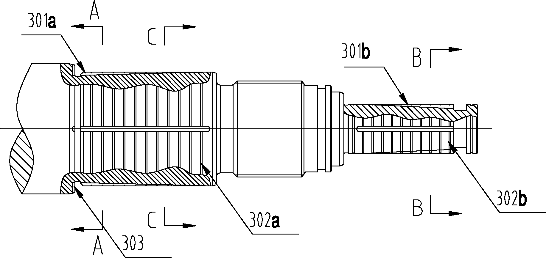 Hydraulic oil cylinder and related devices of hydraulic oil cylinder, and hydraulic buffer system, excavator and concrete pump truck