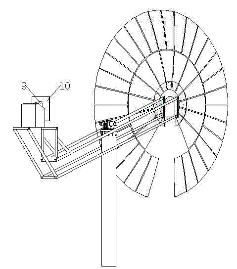 Solar tracking control direction angle driving system