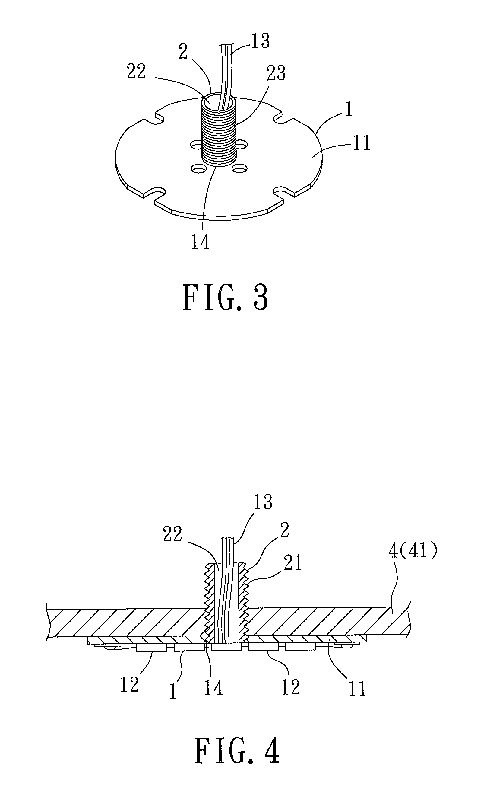 LED module fixing strucutre