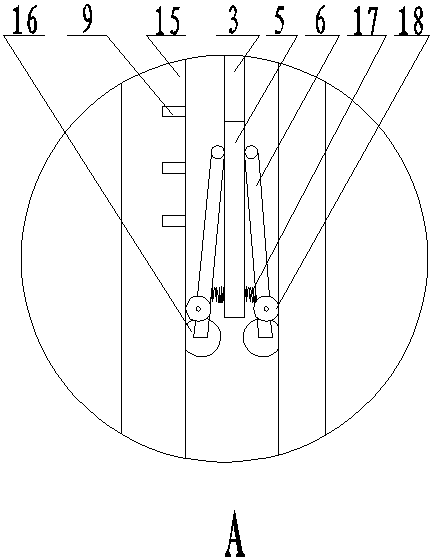 An English teaching blackboard for drawing four-line grids