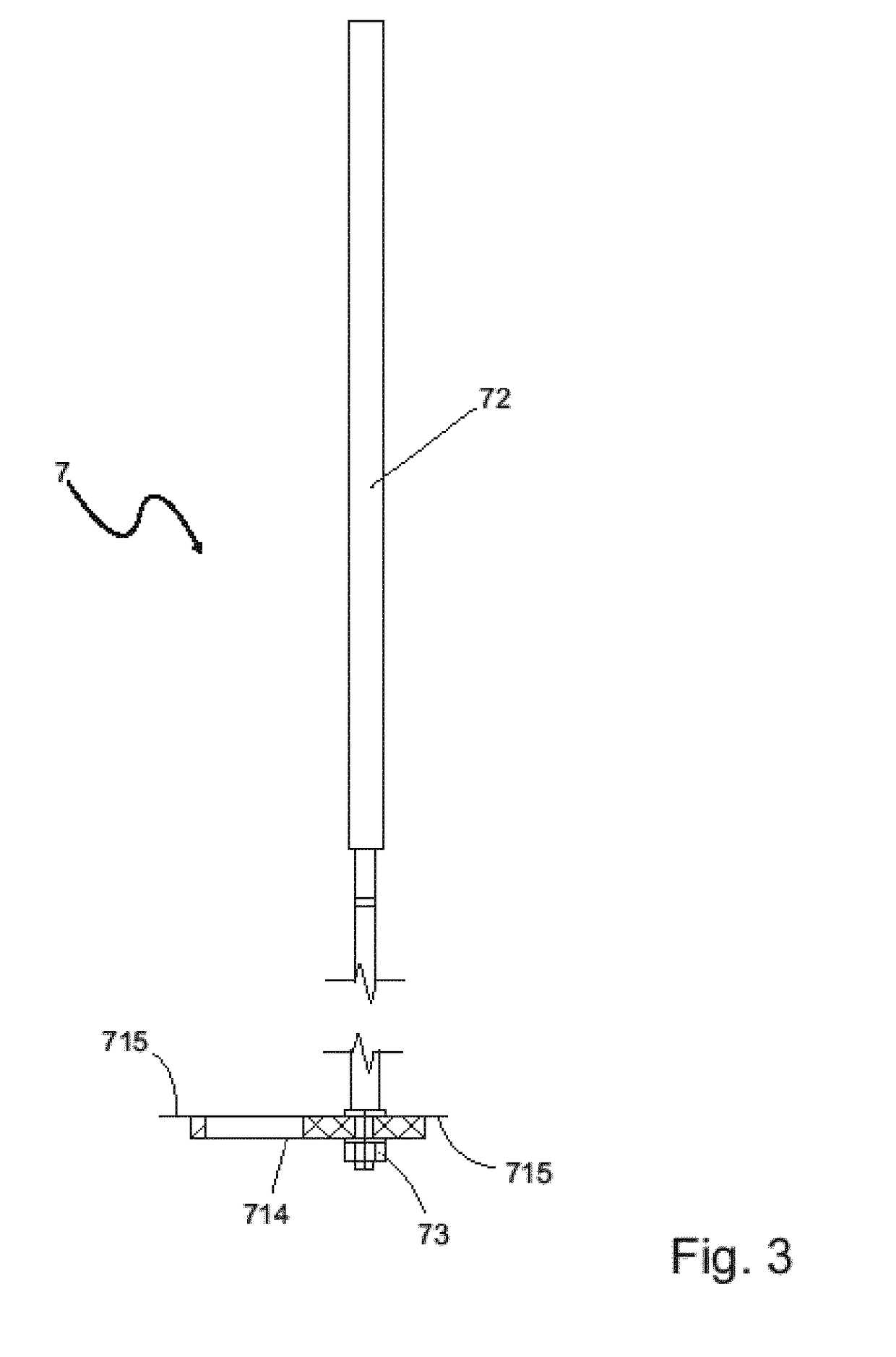 Device and method for synthesis of a polymer under separation of a gaseous substance