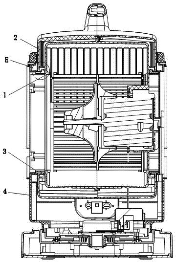 Pitching mechanism of centrifugal type blower