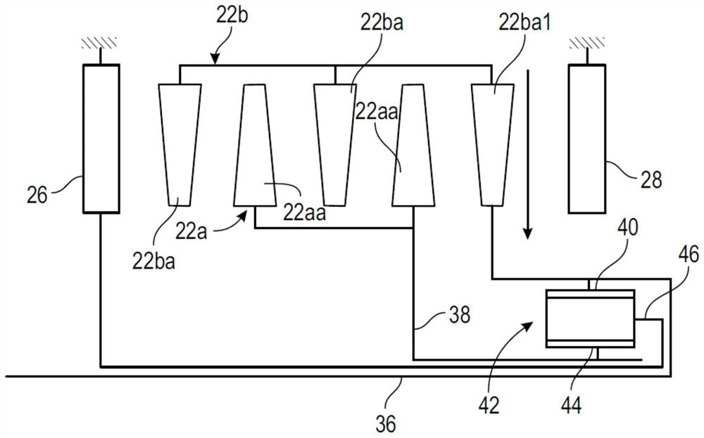 Turbine with contra-rotating turbine for aircraft