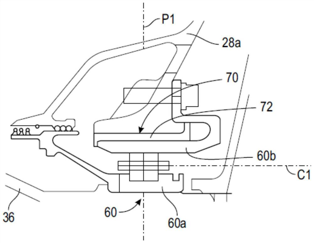 Turbine with contra-rotating turbine for aircraft