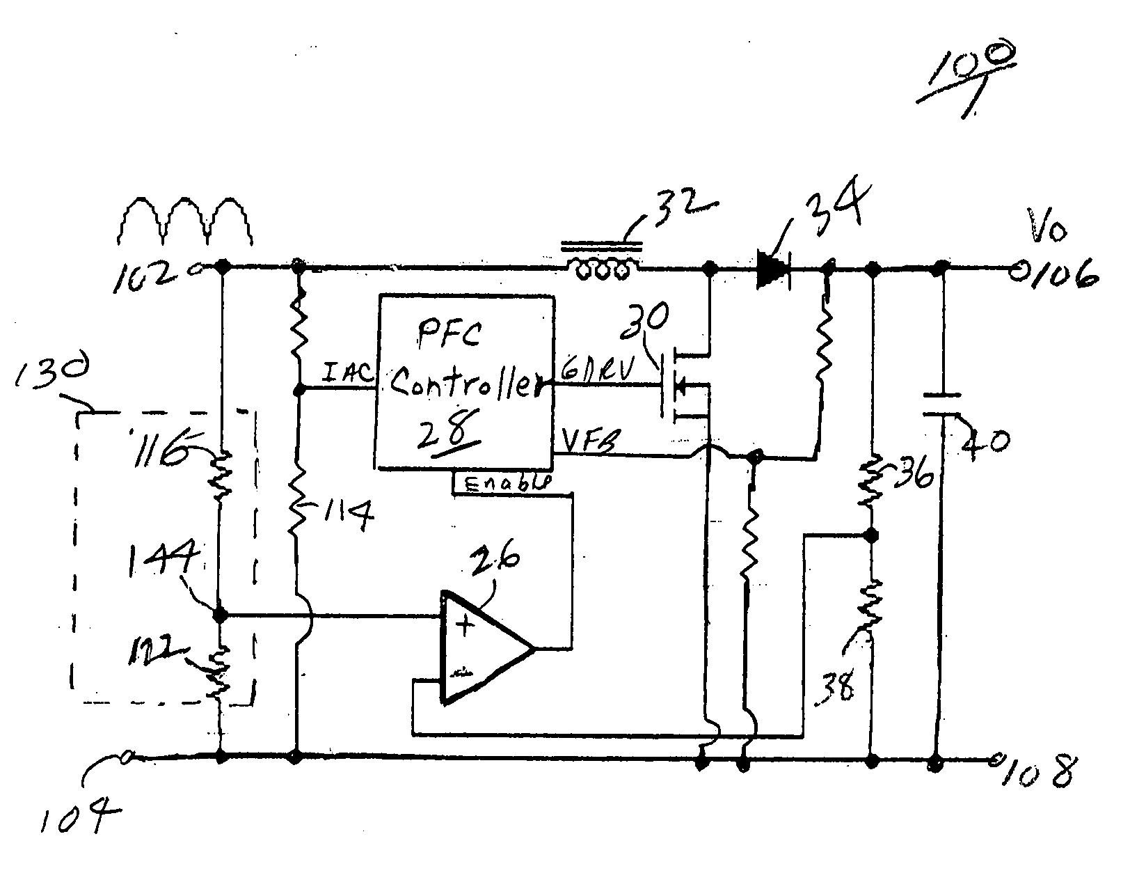 Real-time voltage detection and protection circuit for PFC boost converters