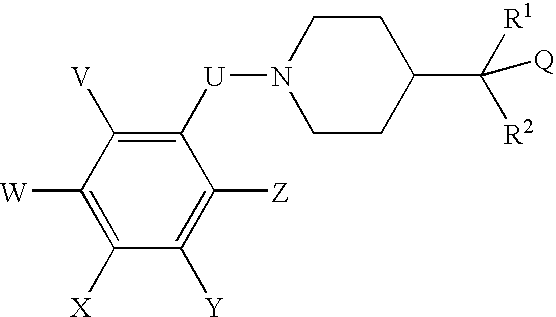 N-(substituted arylmethyl)-4-(disubstituted methyl) piperidines and pyridines
