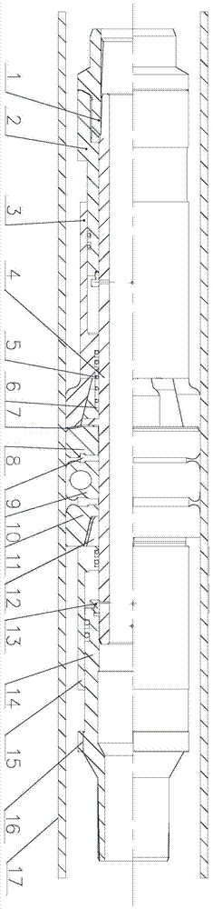 A flexible self-sealing anti-shoulder compression packer