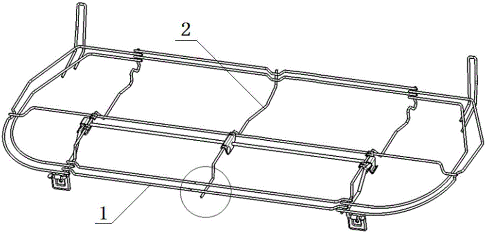 Steel wire framework structure of automobile seat