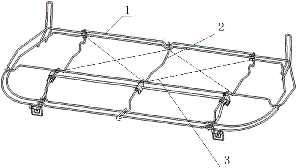 Steel wire framework structure of automobile seat