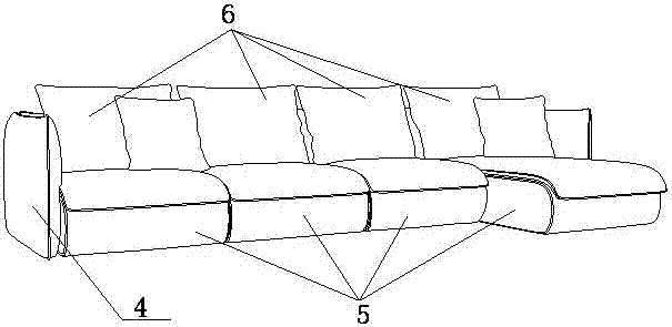 A detachable fabric sofa with an independent cloth cover