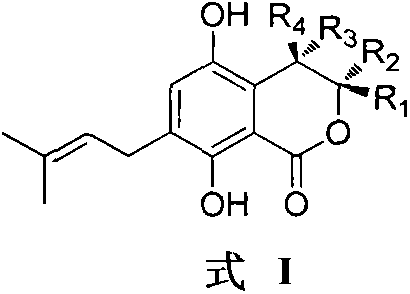 A kind of isocoumarin compound and its preparation method and application as natural marine biological antifouling agent