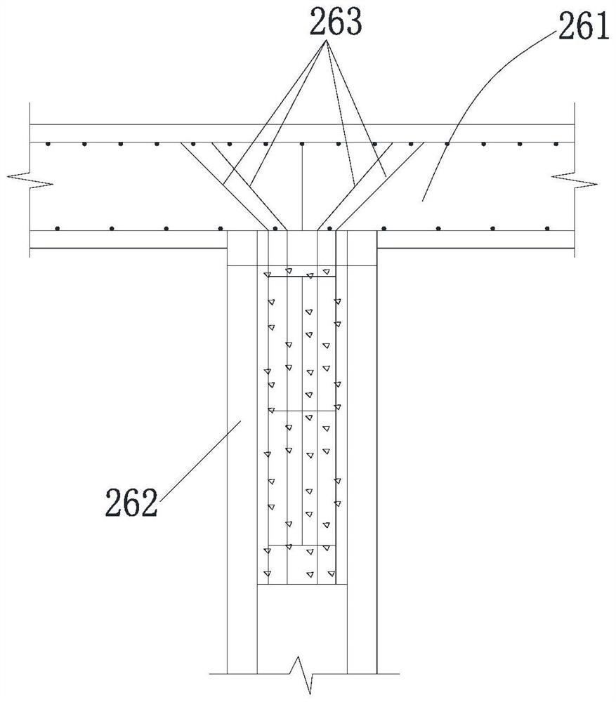 Road rigid pile and preloading soft foundation treatment transition structure and construction method