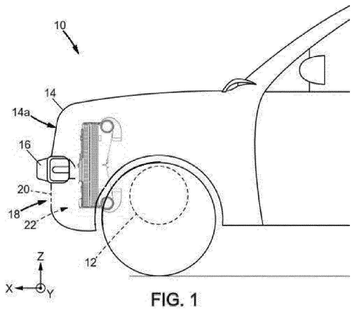 Cooling module for an electric motor vehicle, comprising a tangential-flow turbomachine