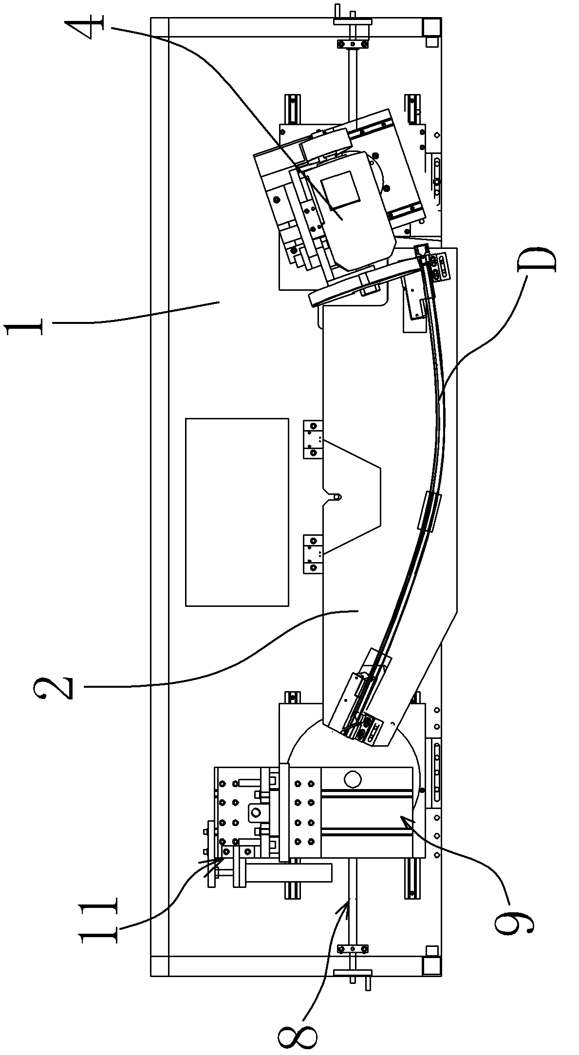 End trimming device for automobile decorative strips