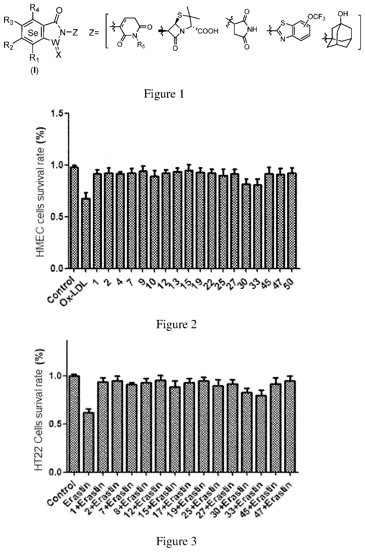 Selenium-containing isoxazolamine compound, preparation method therefor, and use thereof