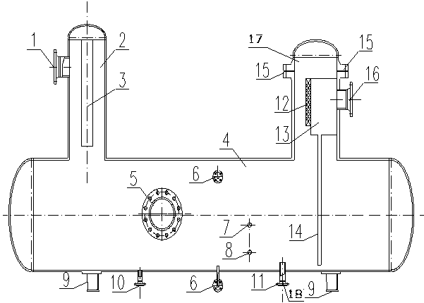 Novel gas-liquid separator