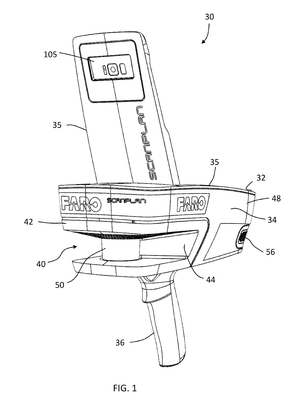 System and method of mapping elements inside walls