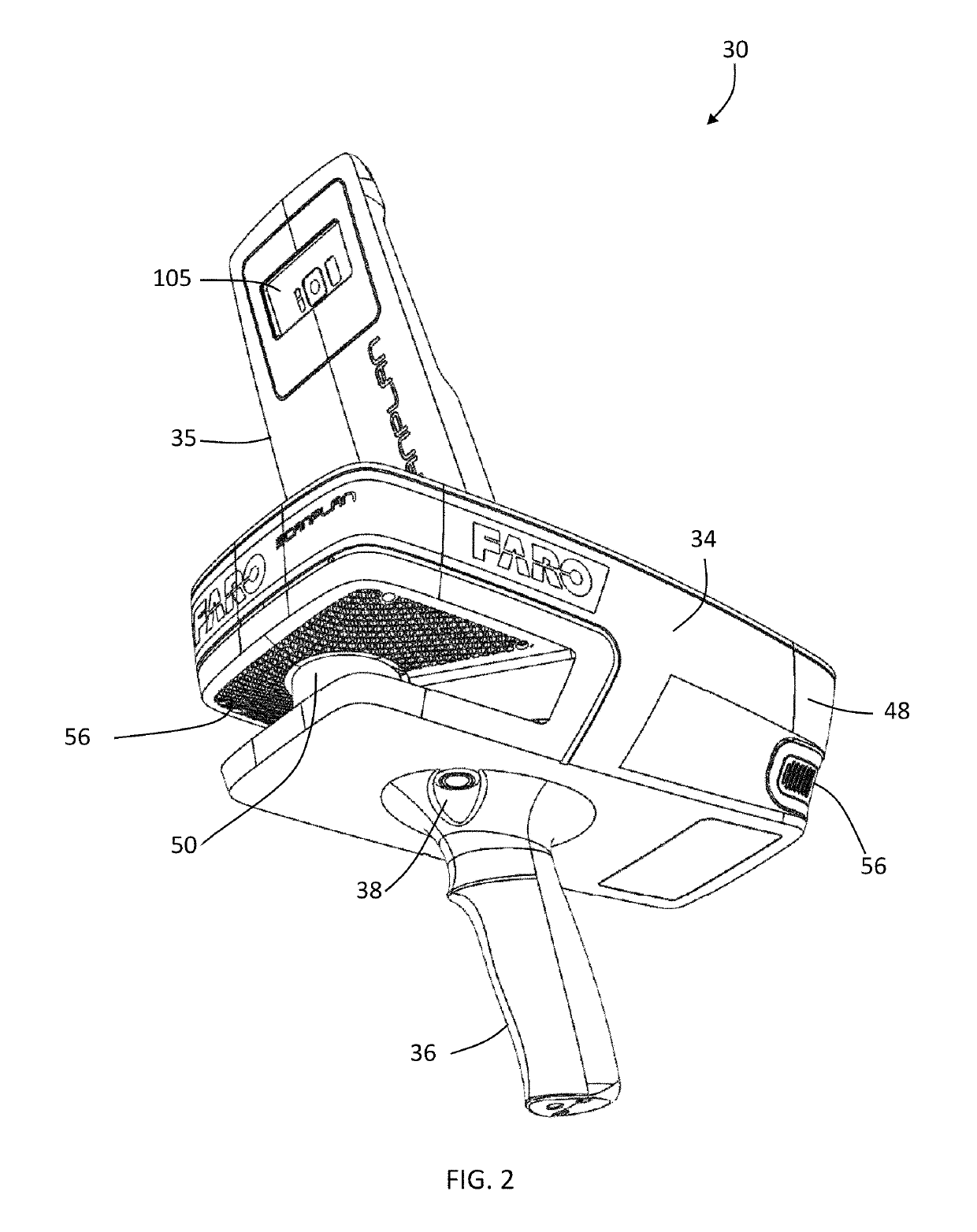 System and method of mapping elements inside walls