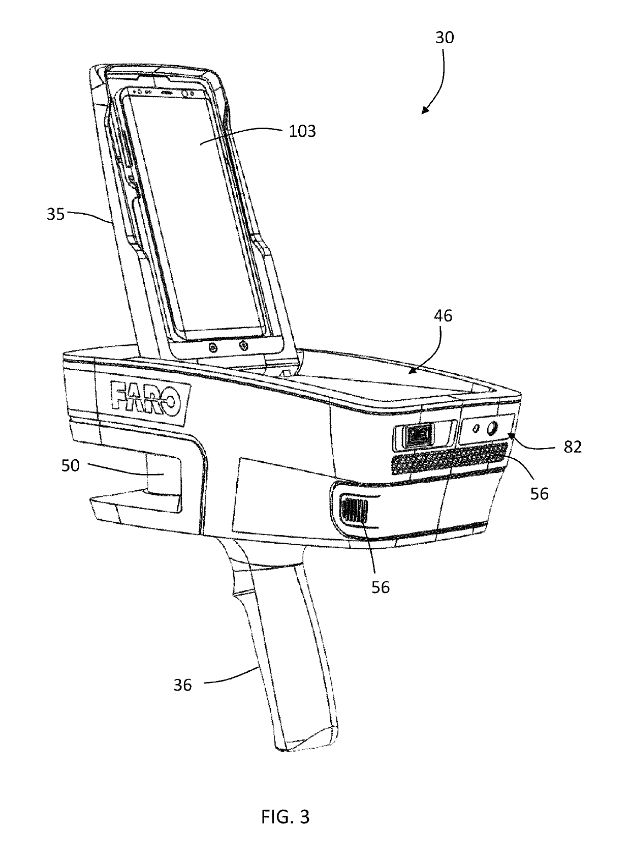 System and method of mapping elements inside walls