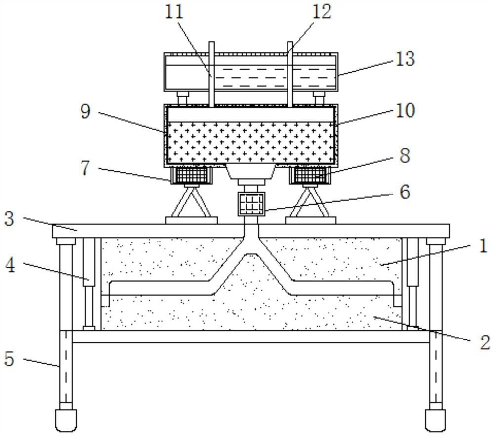 An injection molding device for plastic products that prevents air bubbles