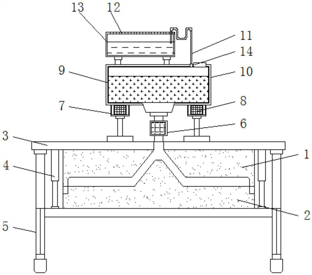 An injection molding device for plastic products that prevents air bubbles