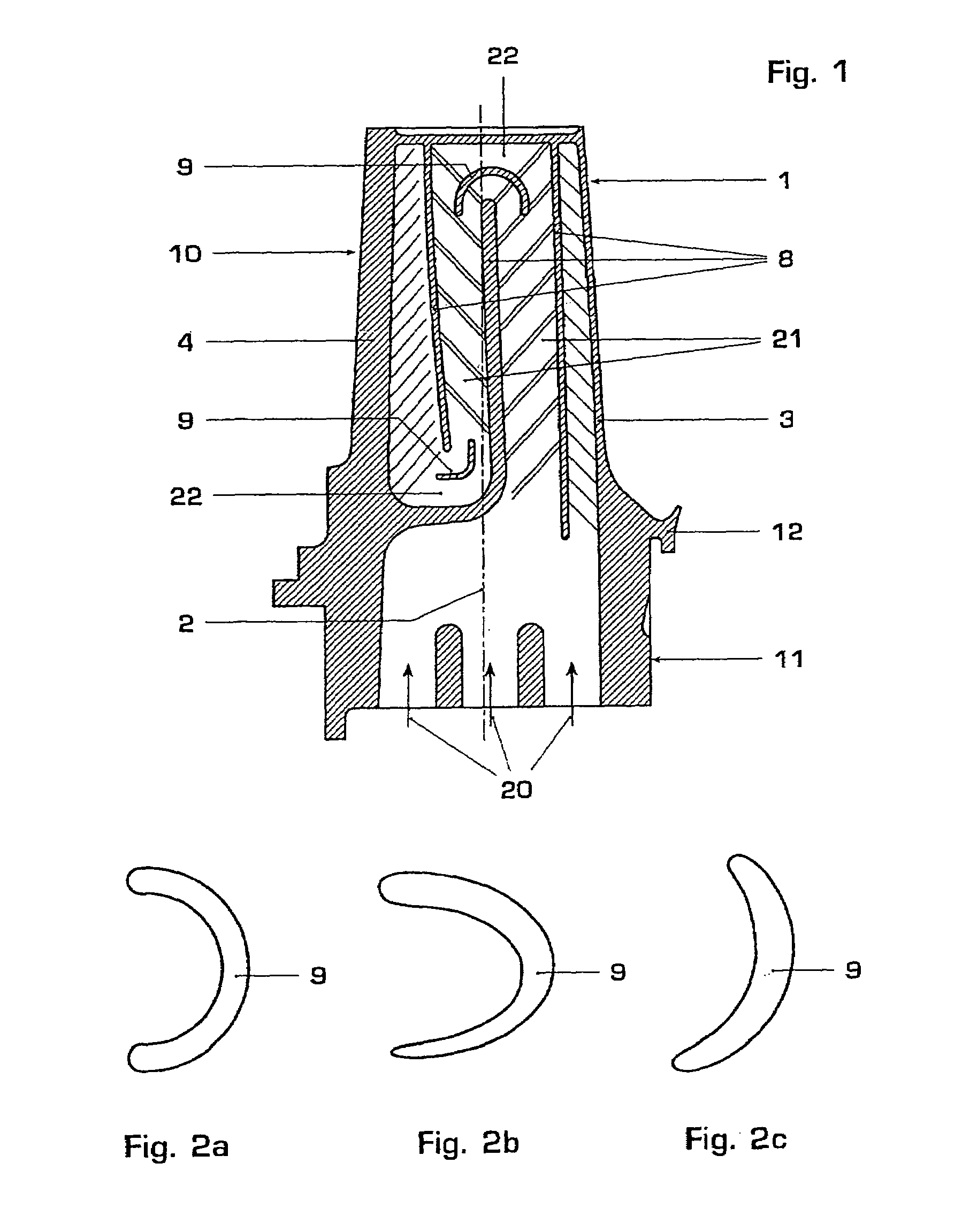 Thermally loaded component