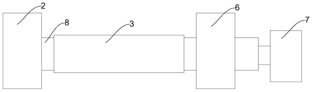 Nondestructive testing device for high-speed rail hollow shaft