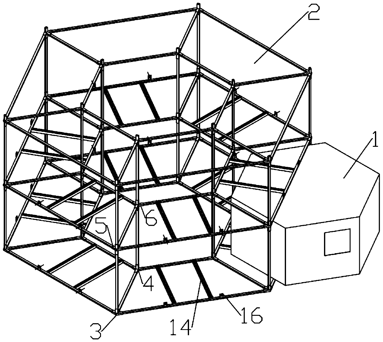 Combined type honeycomb building capable of being quickly constructed