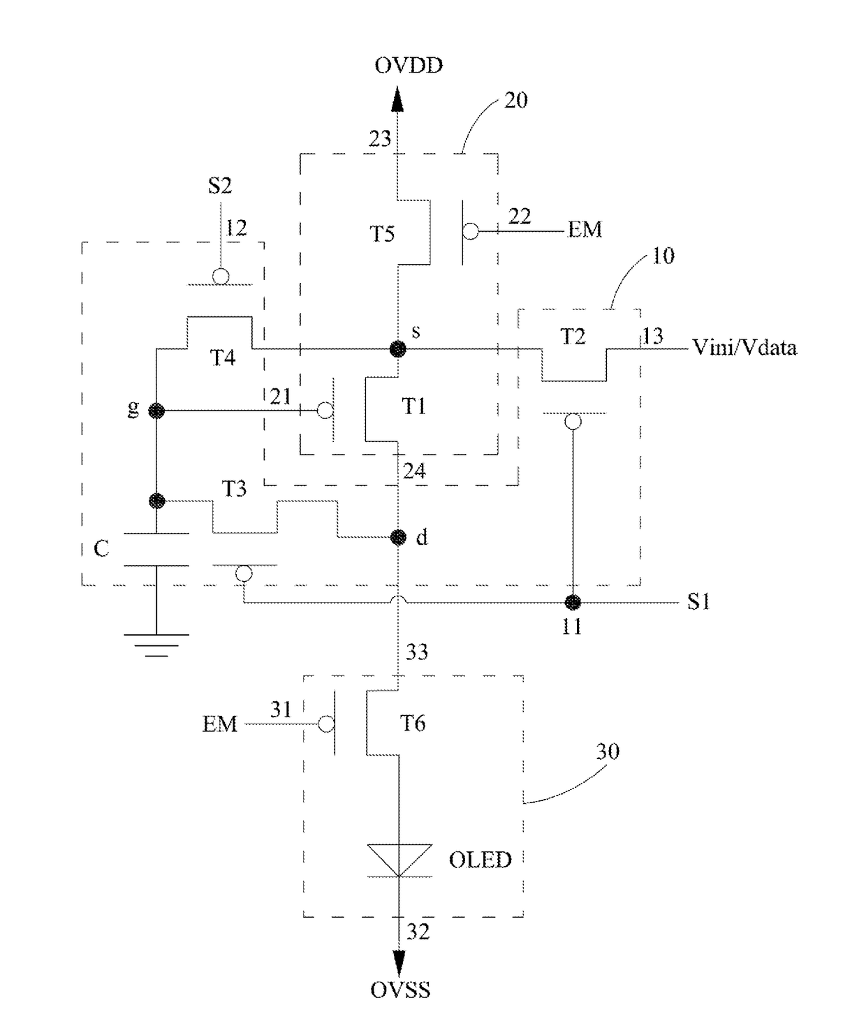 Light emitting drive circuit and organic light emitting display