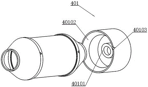 A double-gun girth welding device for cylinder body and end cap