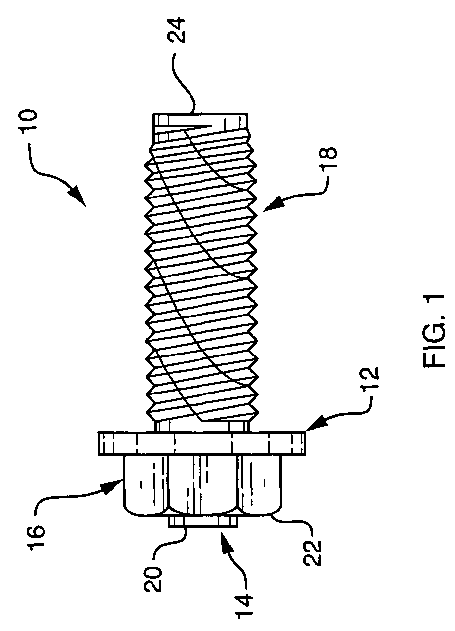 Thread forming fasteners for ultrasonic load measurement and control