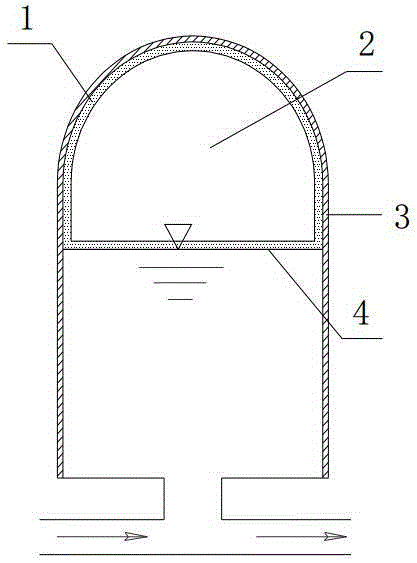 Pressure-adjustable core bag type air cushion surge chamber