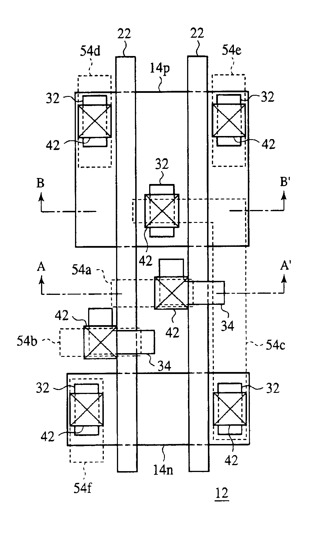 Semiconductor device including an electrical contact connected to an interconnection