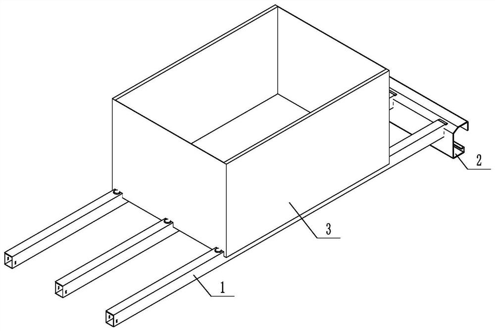 A limit type anti-deviation material box support