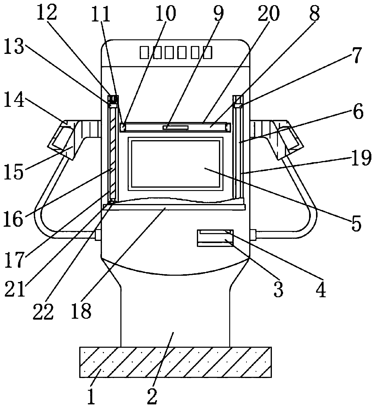 Charging pile with concealed display screen and use method
