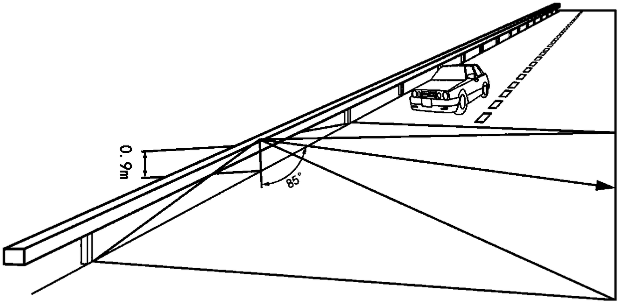 Reflection-free light intercepting method for eliminating dazzling of low-lamp position street lamp and lamp