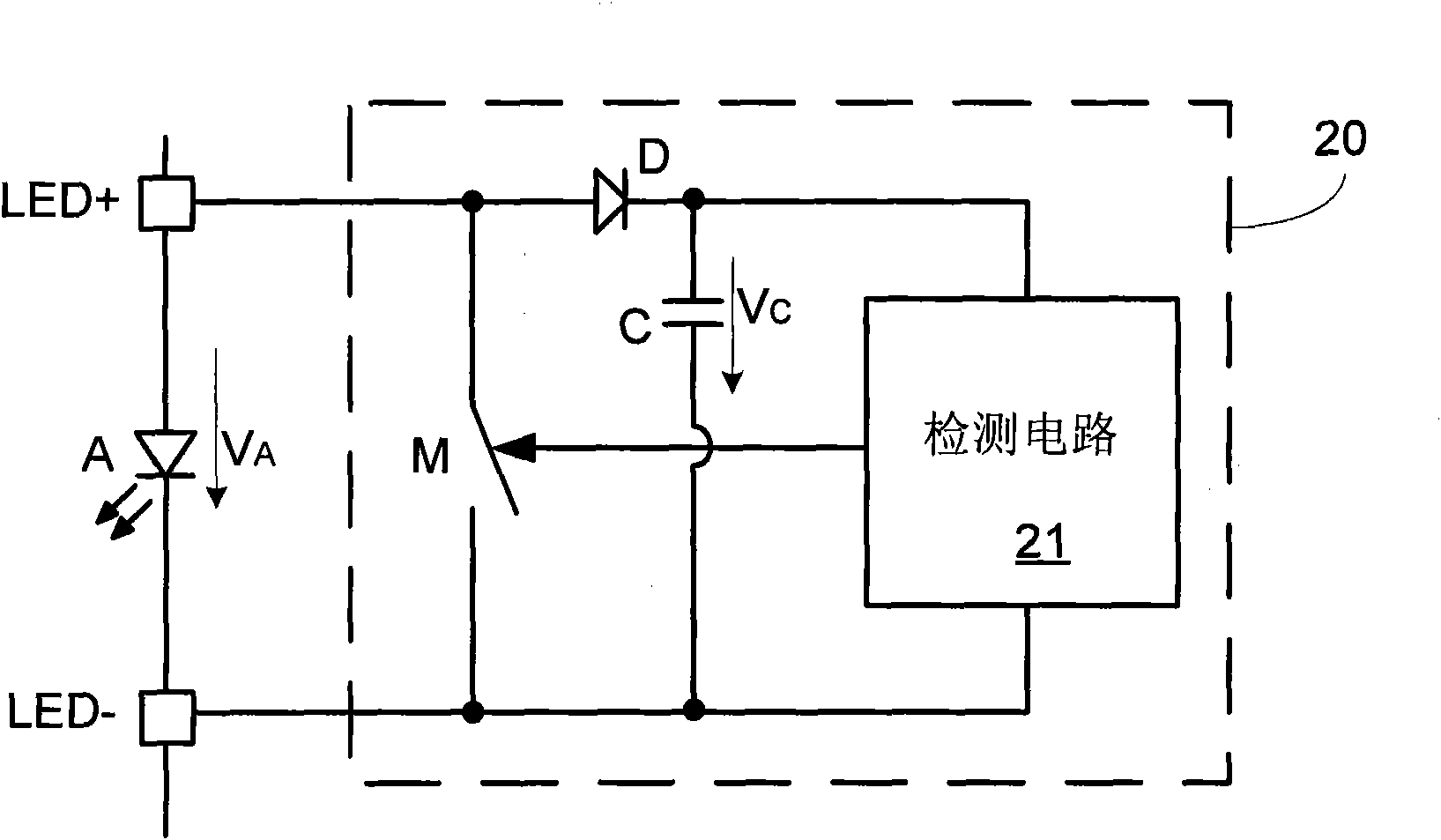LED (Light-Emitting Diode) bypass control circuit and control method thereof