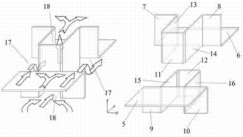 Spiral-wound membrane static-state mixed flow filtering net