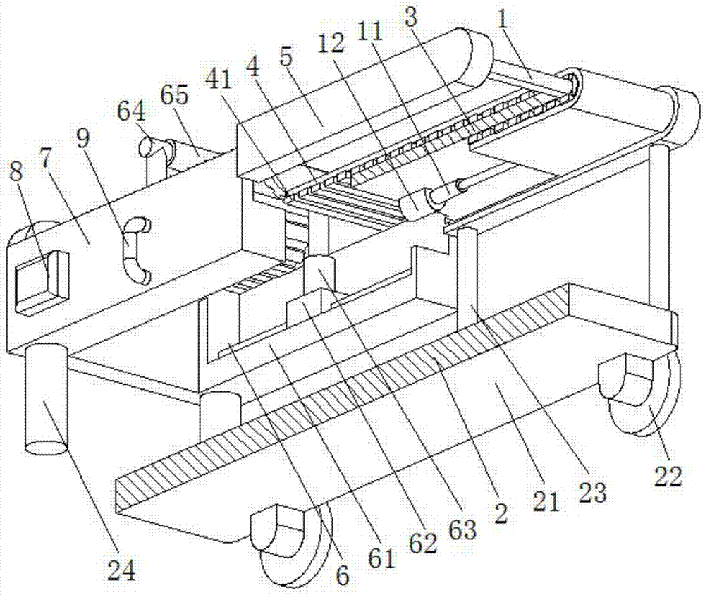 Movable lying position adjustable radiotherapy fixing device for radiotherapy department