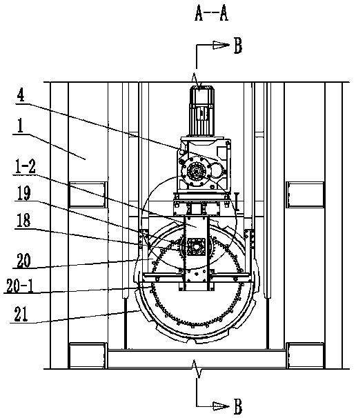 Double-chain double-shaft gear bearing transmission structure of three-dimensional garage chain shifting plate