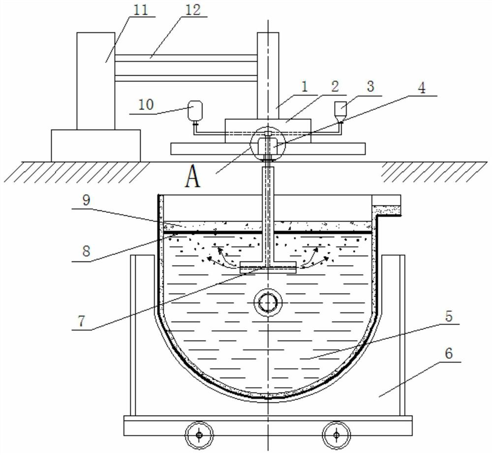Rotary powder spraying device and upgrading method for ladle slag reforming