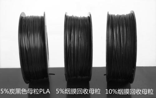 Low-cost black FDM printing filament prepared by utilizing recycled tobacco film masterbatch as well as preparation method and application of printing filament