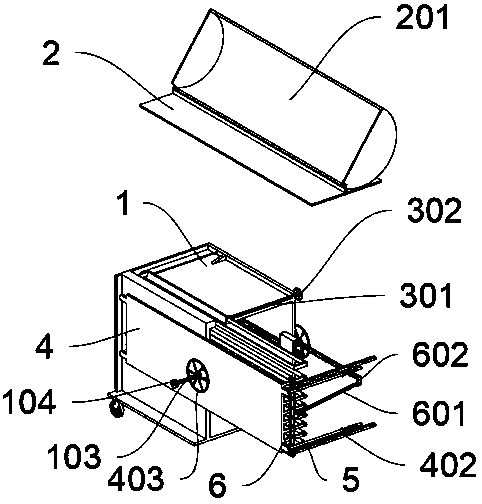 Dragon and lion dancing prop storage device capable of saving space division