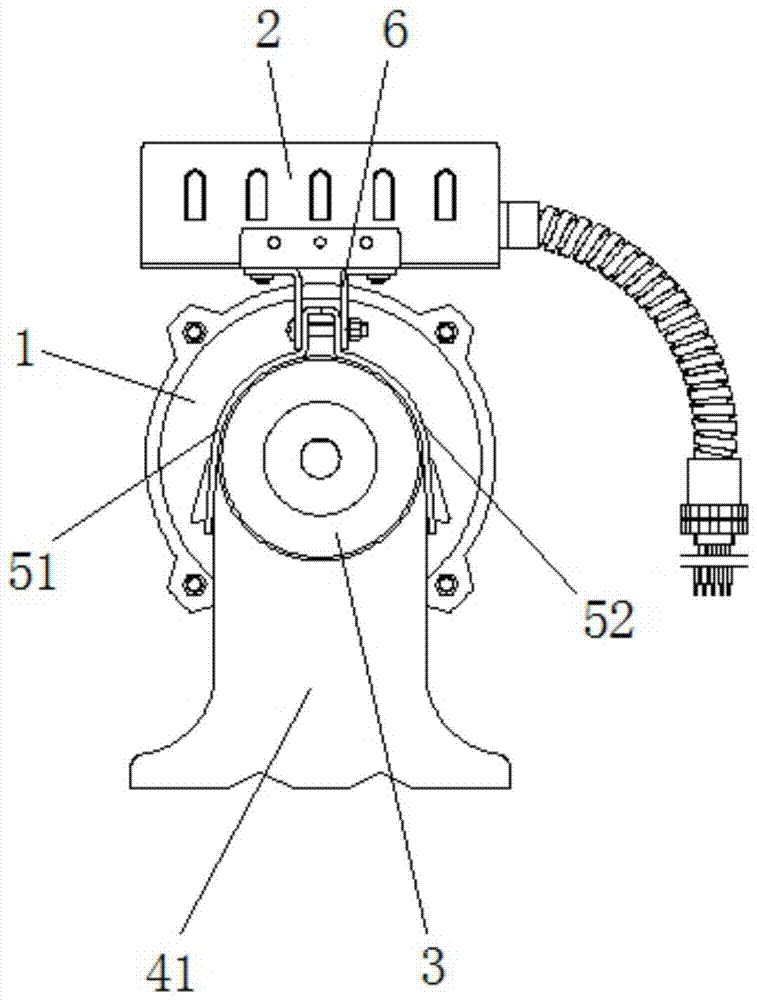 A brushless motor support structure with a power control box