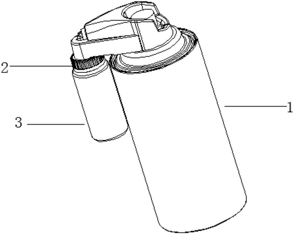 Aerosol spraying can of refinishing paint