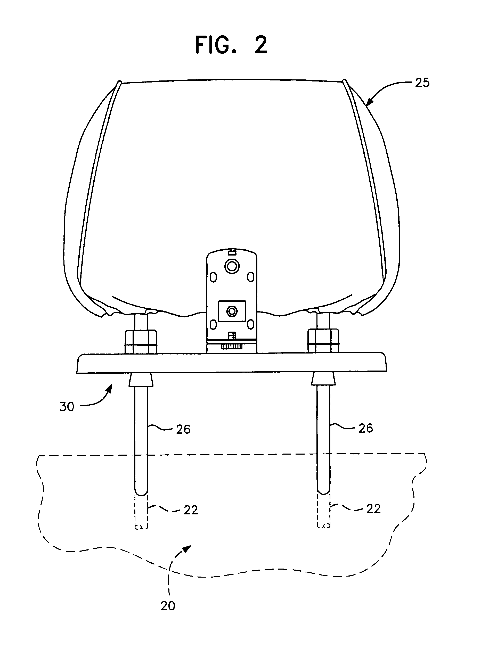 Universal vehicle headrest monitor supporting bracket assembly